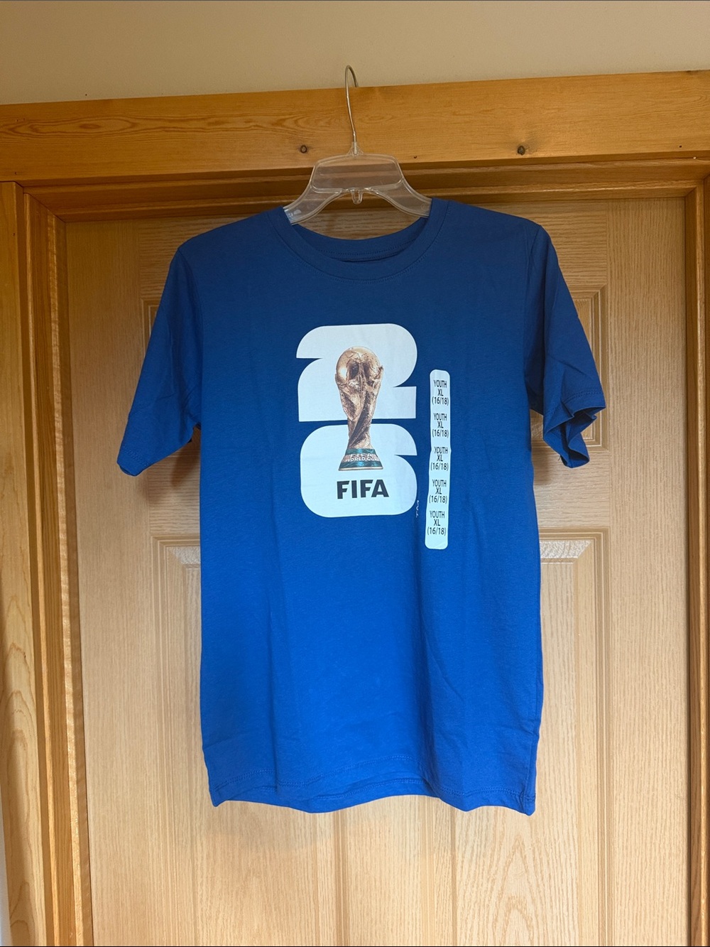 2026 FIFA World Cup Soccer Blue Short Sleeve Kids Tee